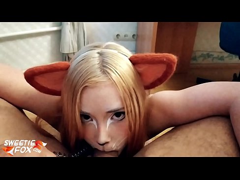 ❤️ Kitsune ngulu kontol lan cum ing dheweke tutuk ❤️ Saru kualitas ing kita  ️❤